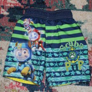 Toddler 3T Boys Paw Patrol Scuba Pups Swim Shorts